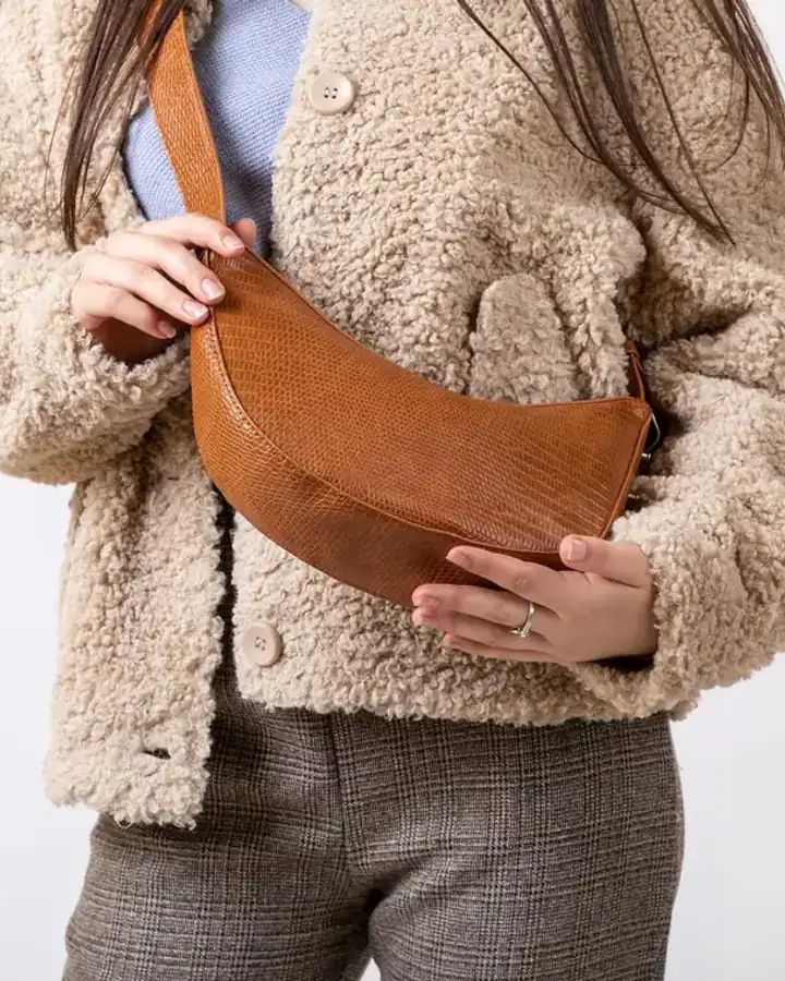 Sac bandoulière Noëlle, coloris Camel