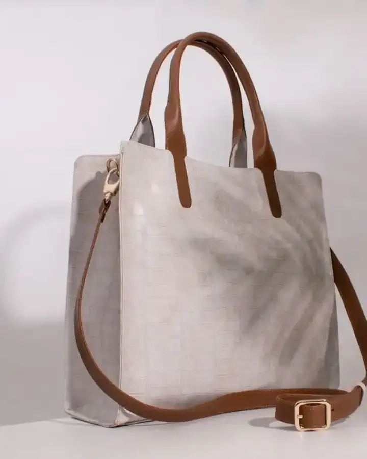 Cabas Yolande, coloris Gris perle