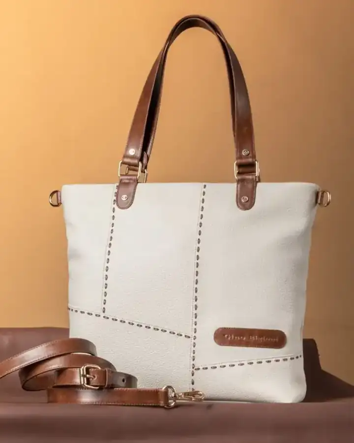 Cabas Yasmine, coloris Blanc cassé